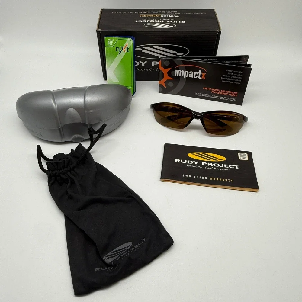 Rudy Project Jekyll Sunglasses Mens Brown SN840021 ImpactX Sport Wrap Italy